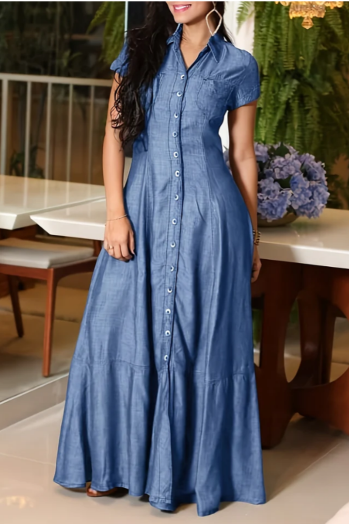 Eliza Long Denim Dress