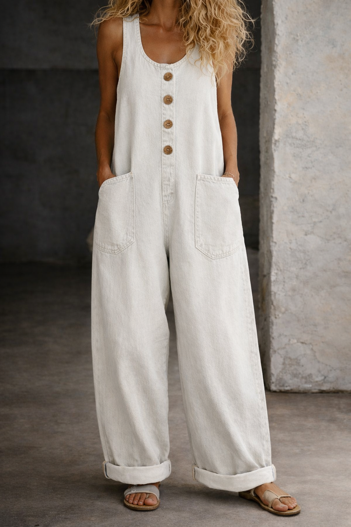 Brigitte&Diane Boutique — Vintage Washed Cotton Denim Overalls