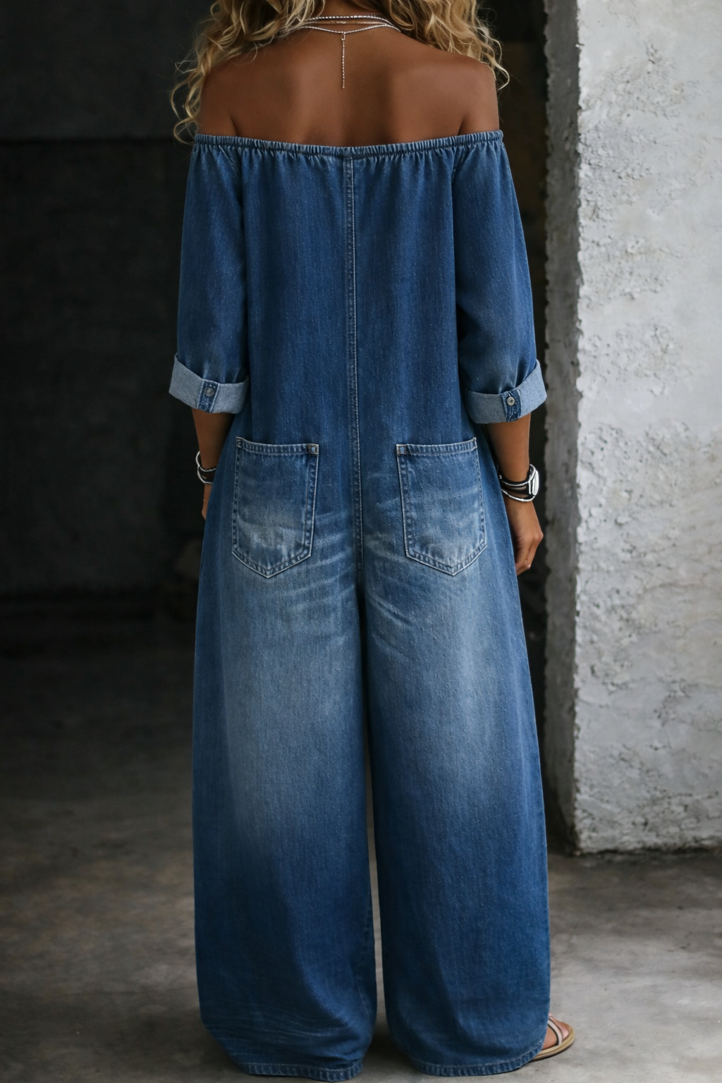 Elena — Off Shoulder Long Sleeve Jumpsuit