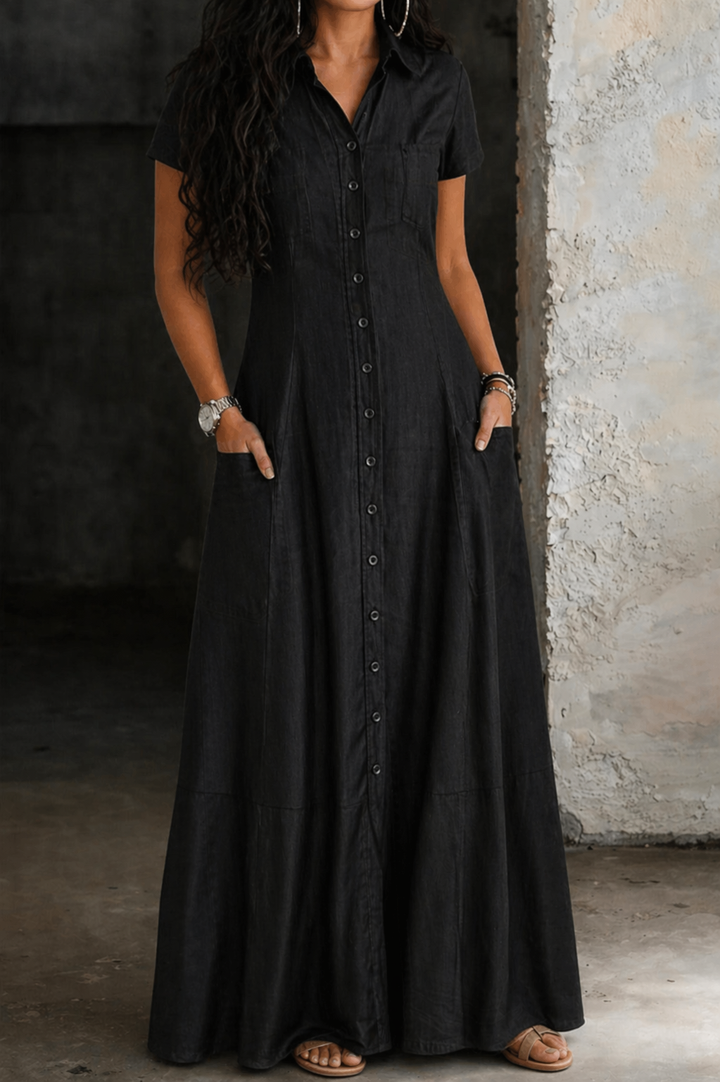 Eliza Long Denim Dress
