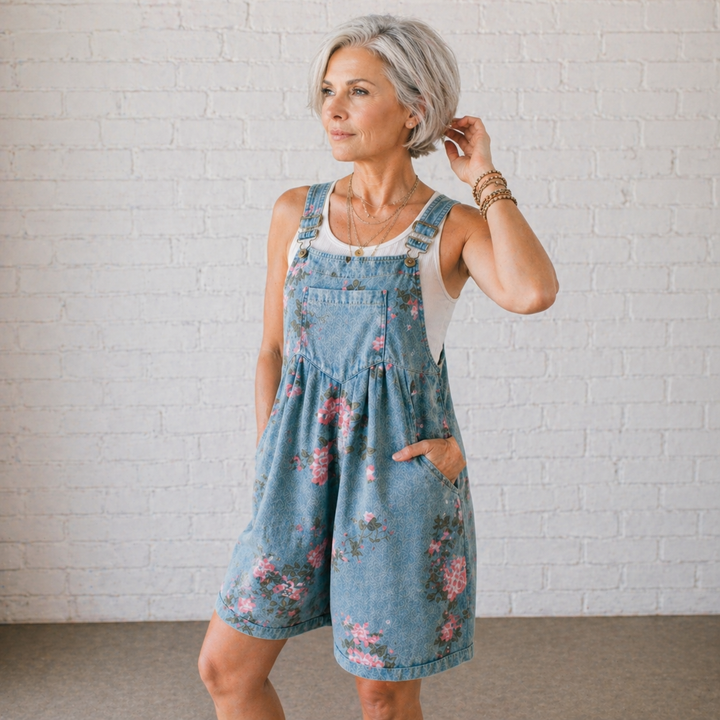 Marvina™ — Floral Denim Jumpsuit