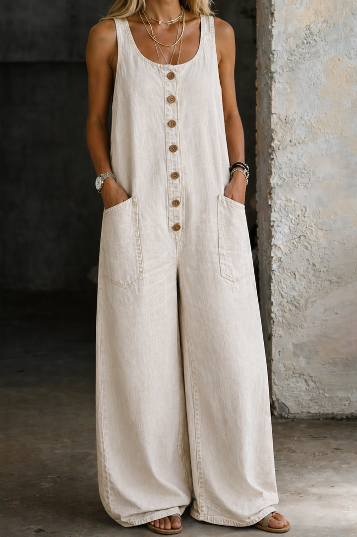 Saylor | Vintage Washed Cotton Denim Overalls