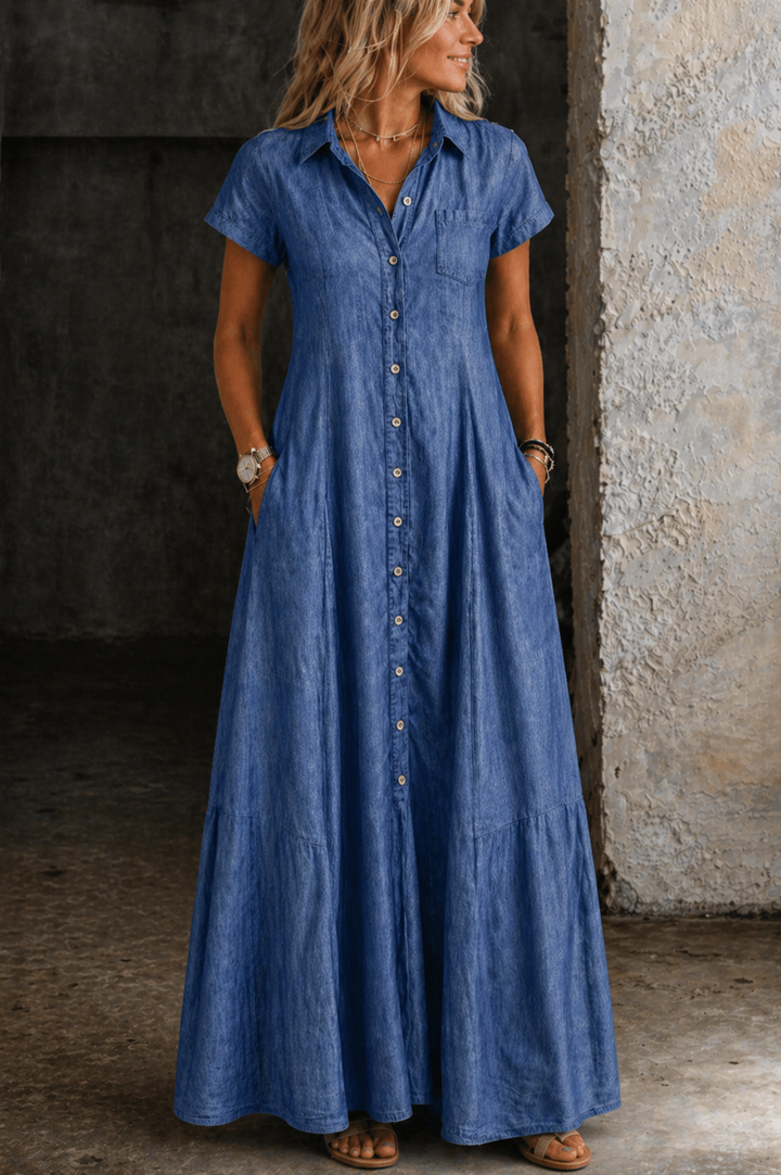 Eliza Long Denim Dress