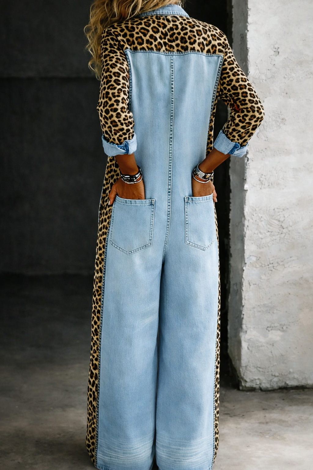 Amanda One Piece Denim Shirt Jumpsuit
