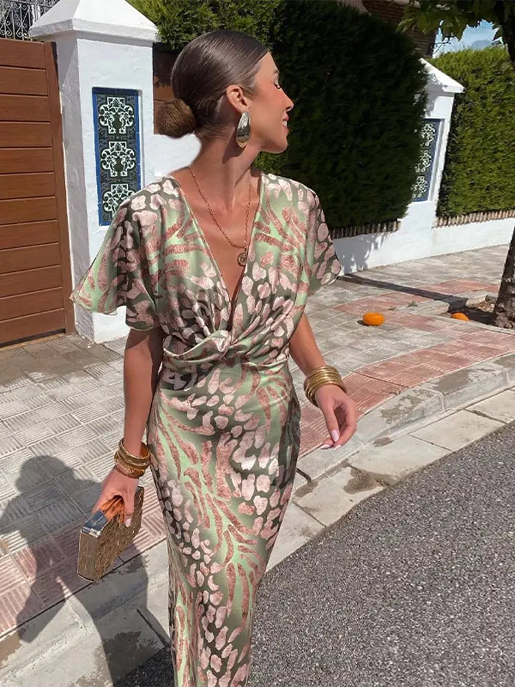 Moda Amalia Emmeline Midi Dress Copper