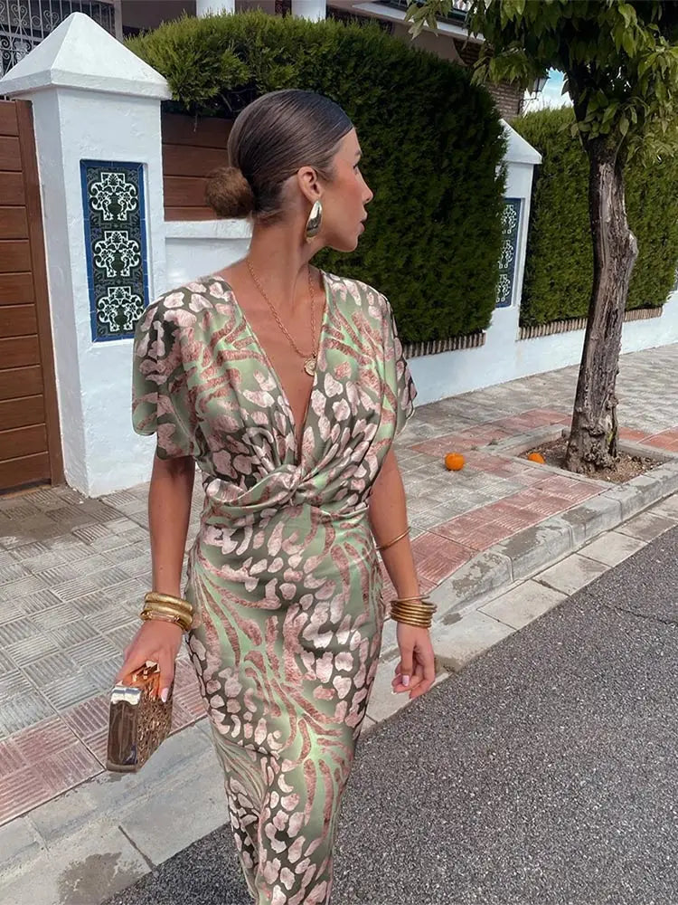 Moda Amalia Emmeline Midi Dress Copper