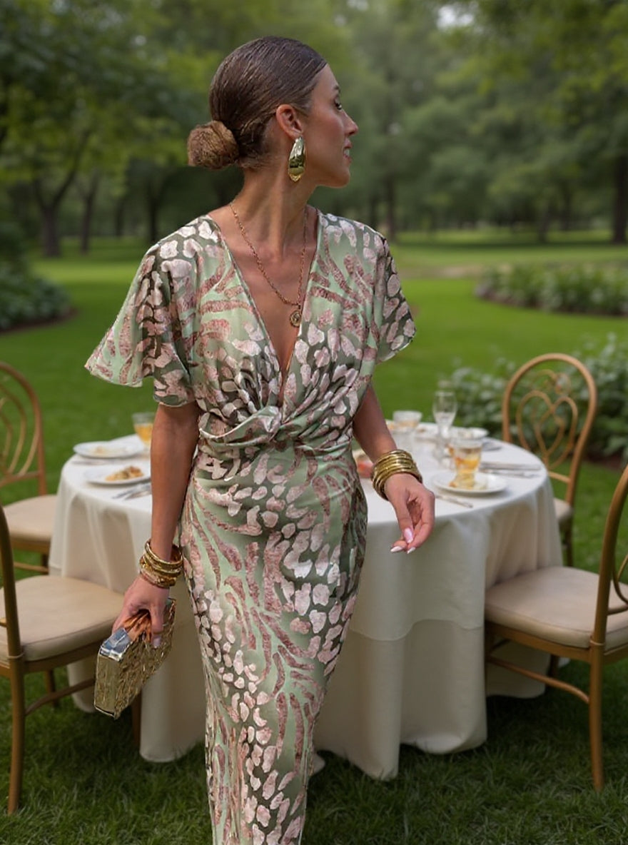 Moda Amalia Emmeline Midi Dress Copper