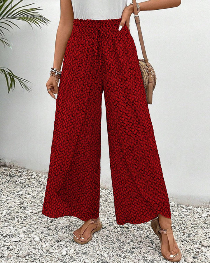 Moda Amalia Lunara Wide-Leg Trousers Beige S-3XL