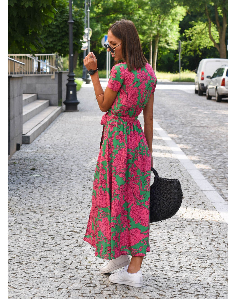 Moda Amalia Charlotte Floral Midi Dress