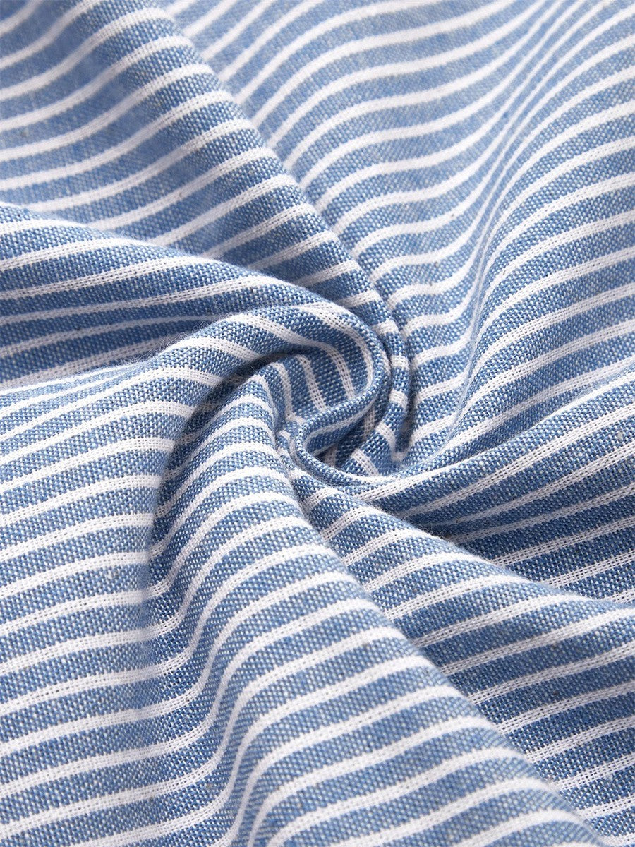 Moda Amalia Jovie Striped Midi Dress Blue S-2XL