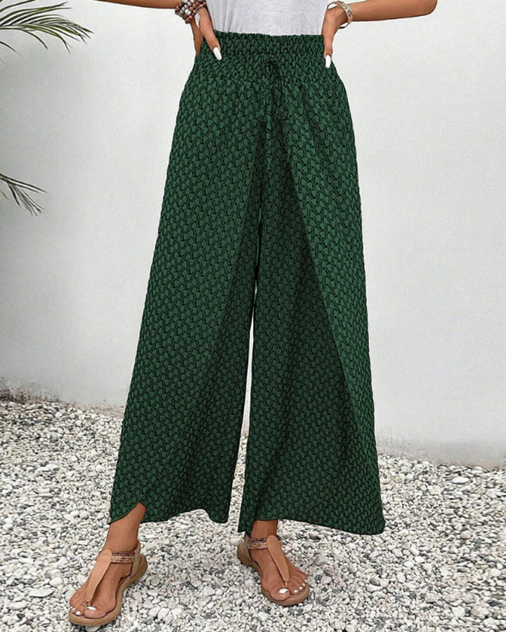 Moda Amalia Lunara Wide-Leg Trousers Beige S-3XL