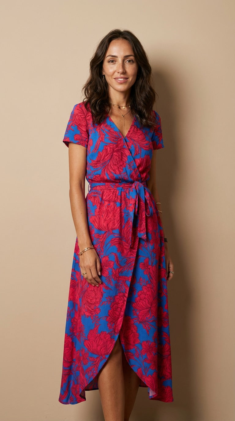 Moda Amalia Charlotte Floral Midi Dress