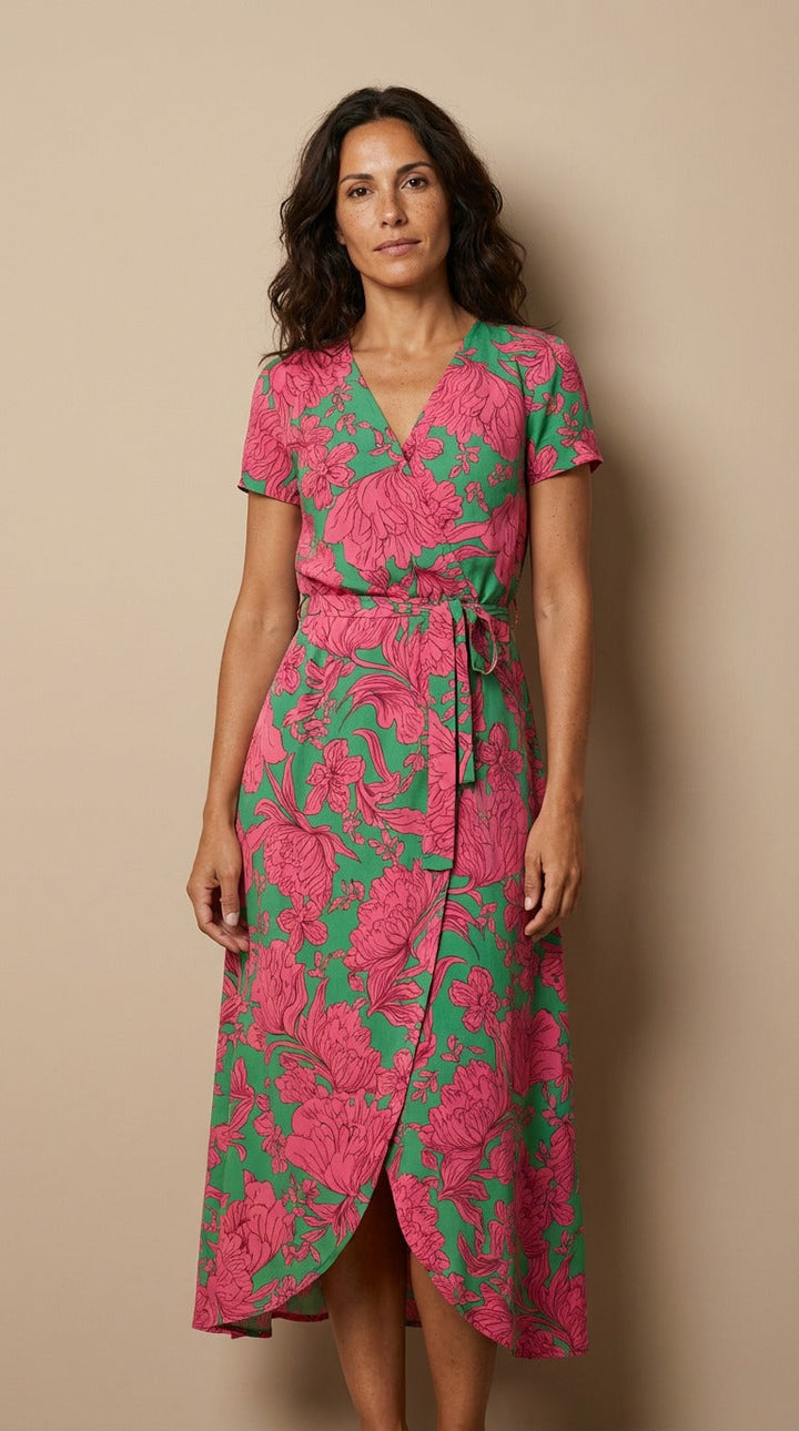 Moda Amalia Charlotte Floral Midi Dress