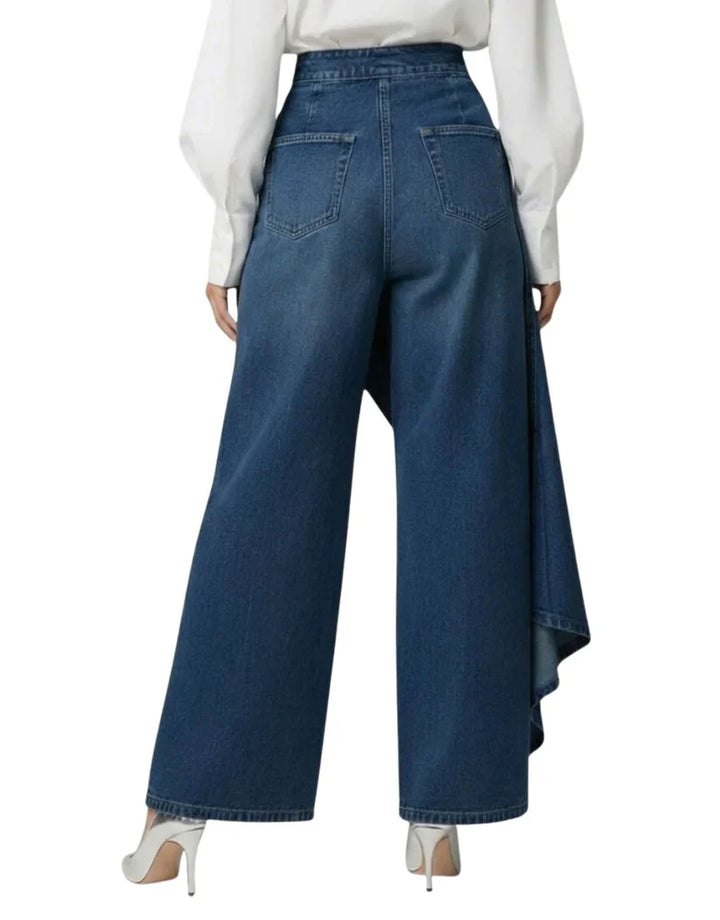 Moda Amalia Zaria Petrecuti Denim Pants Albastru Deschis S-3XL