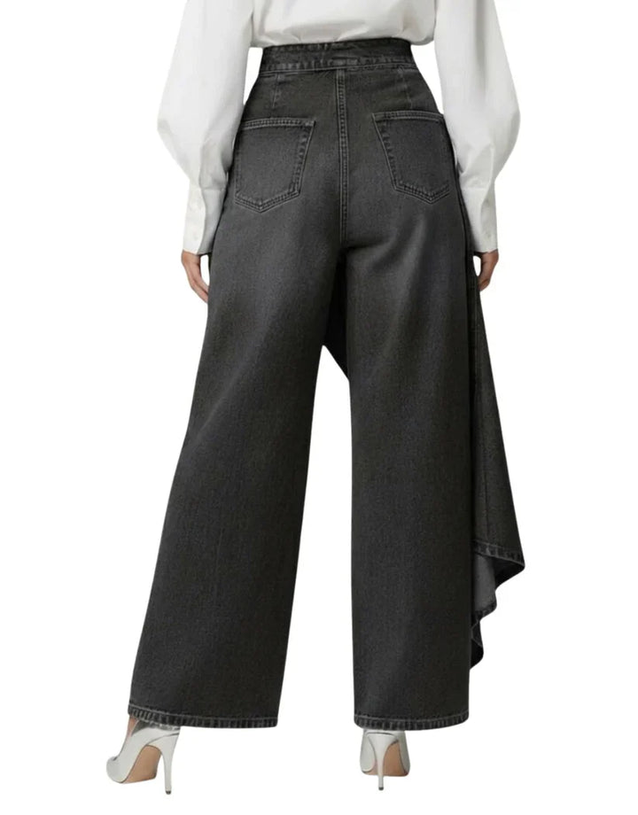 Moda Amalia Zaria Petrecuti Denim Pants Albastru Deschis S-3XL