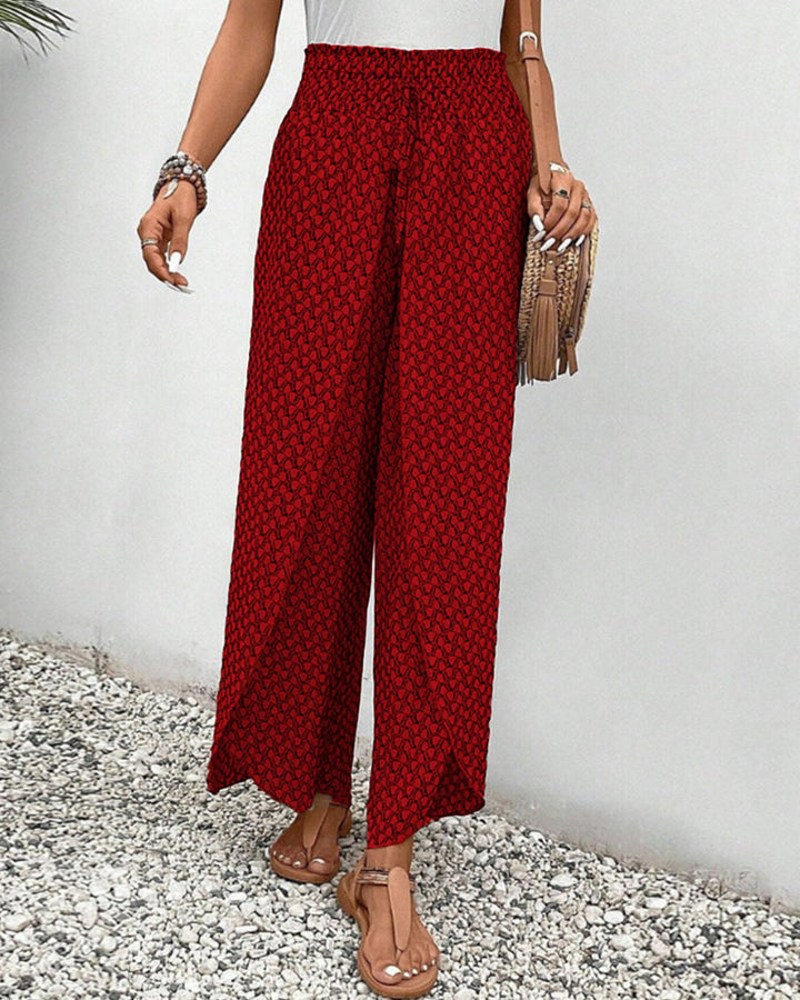 Moda Amalia Lunara Wide-Leg Trousers Beige S-3XL