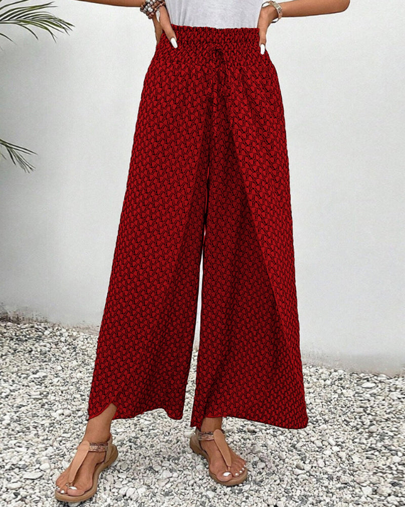 Moda Amalia Lunara Wide-Leg Trousers Beige S-3XL