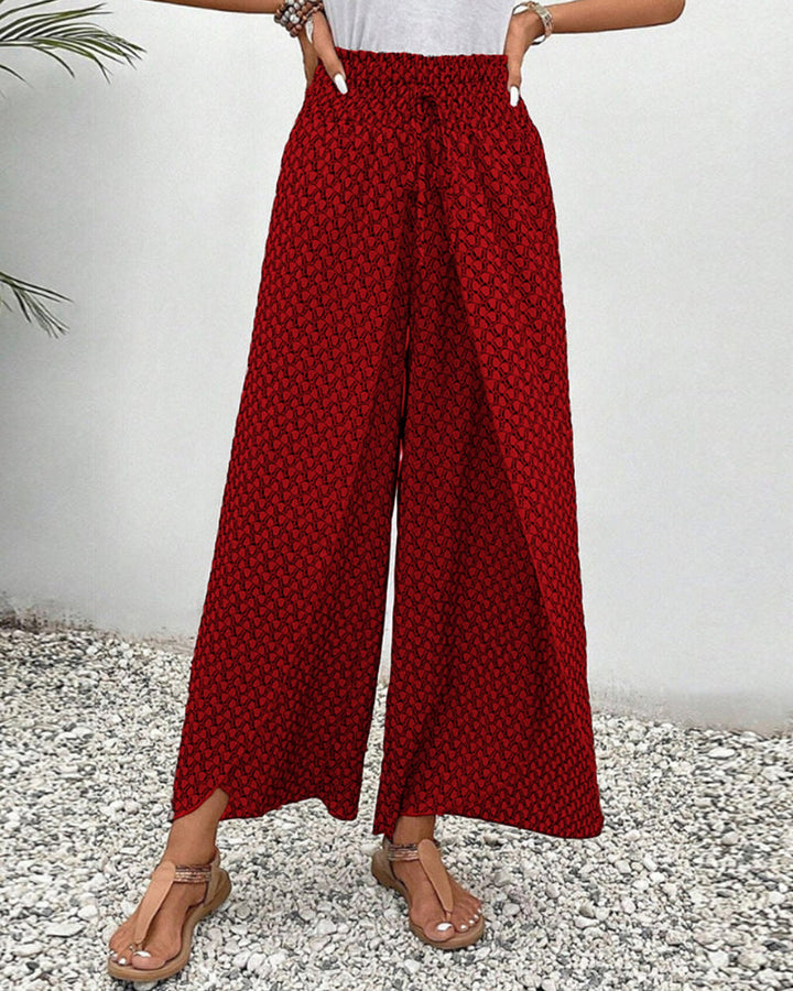 Moda Amalia Lunara Wide-Leg Trousers Beige S-3XL