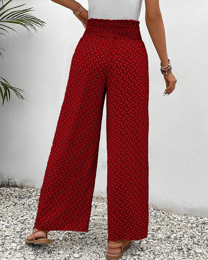 Moda Amalia Lunara Wide-Leg Trousers Beige S-3XL