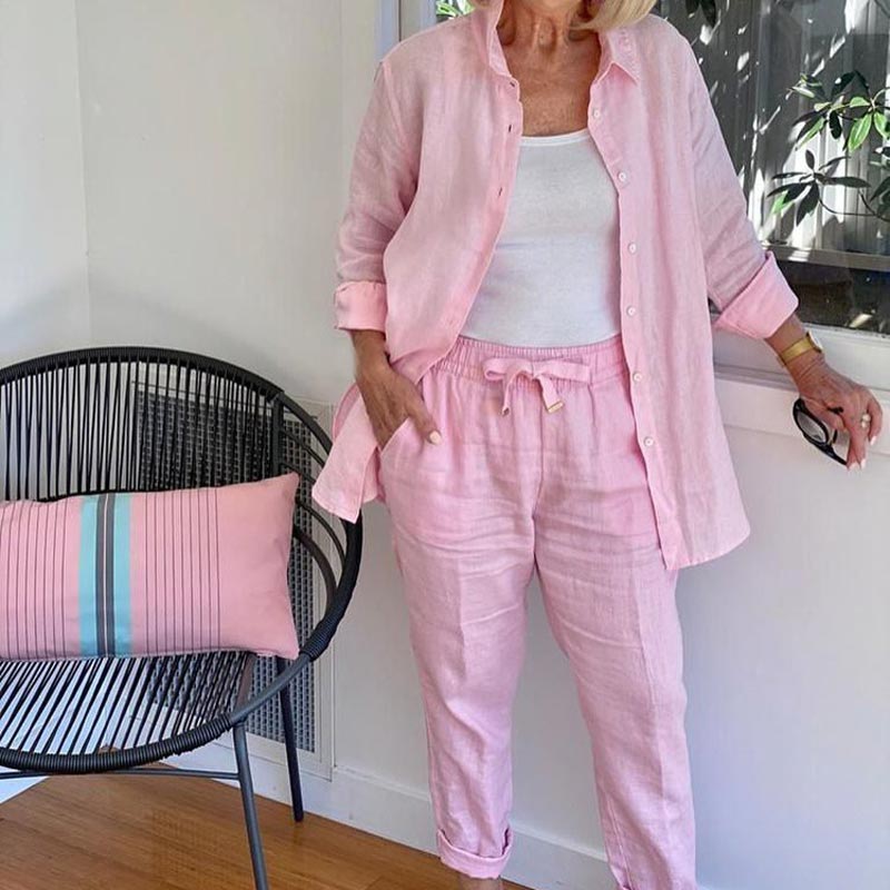 Moda Amalia Sierra Lounge Set Pink S-5XL
